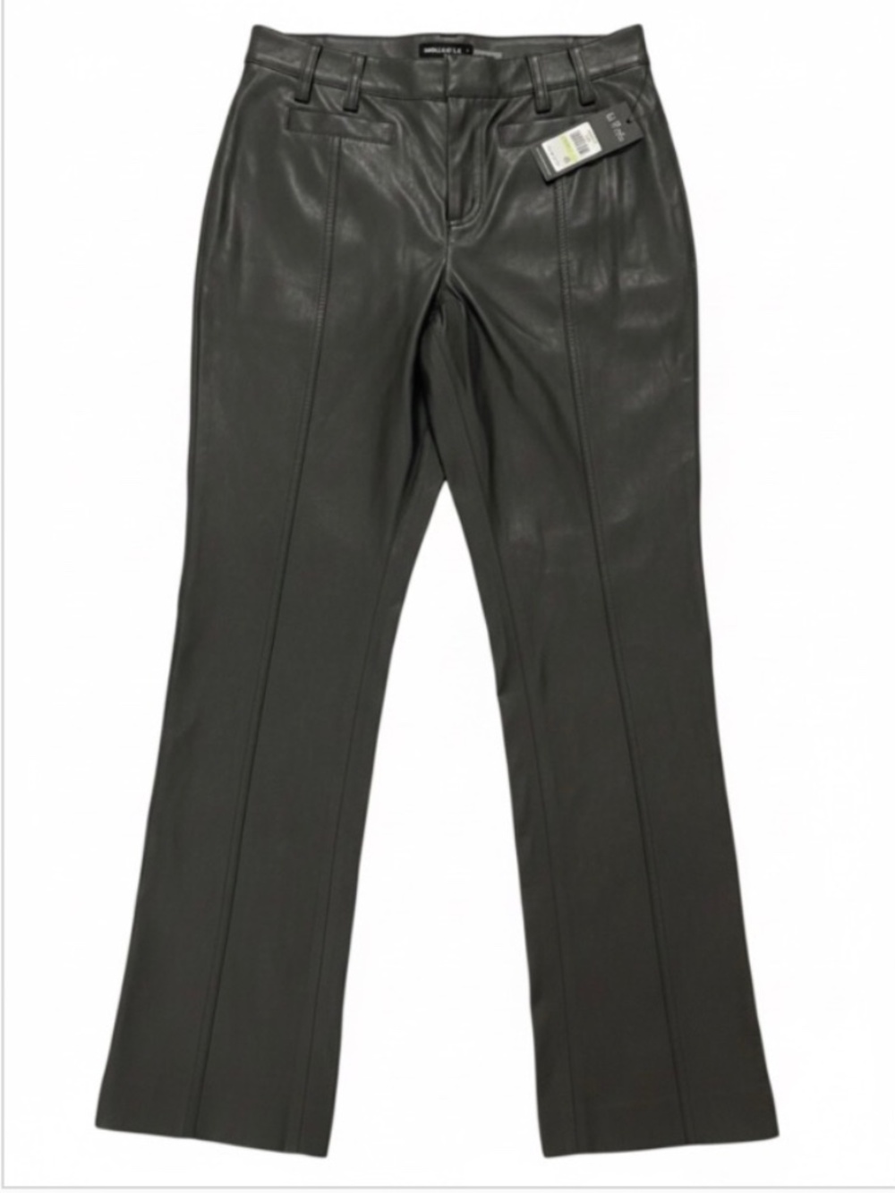 NWT Karl Lagerfield dark bronze faux leather pants sz 4